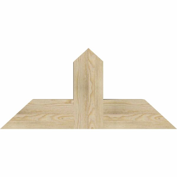 Ekena Millwork Portland Rough Sawn Timber Gable Bracket, Douglas Fir, 36"W x 16"H x 6"D x 6"F, 11/12 Pitch GBW036X16X0606POR00RDF - main